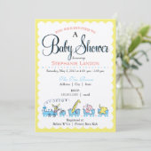 Neutrale diertraining | Retro-Baby shower Kaart (Staand voorkant)