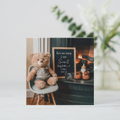 Neutrale digitale zwangerschapsaankondiging feestdagenkaart (Staand voorkant)