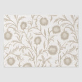 Neutrale distel bloemenpatroon tissuepapier (Voorkant)