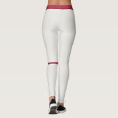 Neutrale donker maroen strepen personalize athleis leggings (Achterkant)