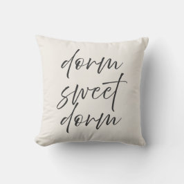 Neutrale “Dorm Sweet Dorm” Kussen | Ivoor & Grijs