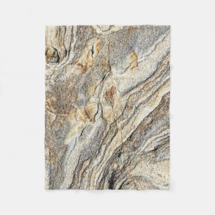 Neutrale Earth Tones Rock Stone Fleece Blanket