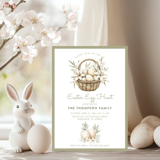 Neutrale Easter Egg Hunt uitnodiging