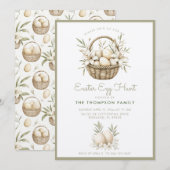 Neutrale Easter Egg Hunt uitnodiging (Voorkant / Achterkant)