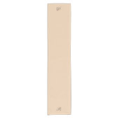 Neutrale Ecru Beige met Monogram Initiaal Korte Tafelloper (Voorkant)