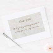 Neutrale Eenvoudige Marble Candle Hartelijk dank p Rechthoekige Sticker (Envelop)