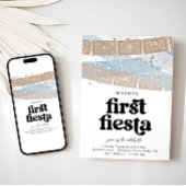 Neutrale eerste Fiesta verjaardagsuitnodiging Kaart