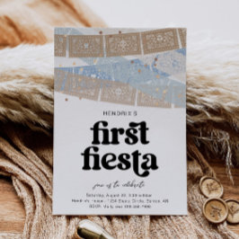 Neutrale eerste Fiesta verjaardagsuitnodiging Kaart