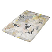 Neutrale Elegante Abstracte Collage Ontwerp Badmat (Gekanteld)