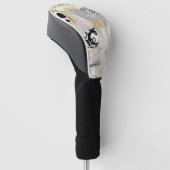Neutrale Elegante Abstracte Collage Ontwerp Golfheadcover (Schuin)