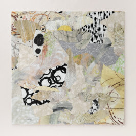Neutrale Elegante Abstracte Collage Ontwerp Legpuzzel