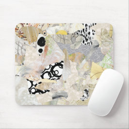 Neutrale Elegante Abstracte Collage Ontwerp Muismat