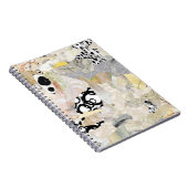 Neutrale Elegante Abstracte Collage Ontwerp Notitieboek (Rechterzijde)