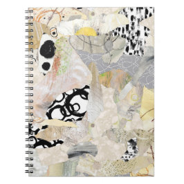 Neutrale Elegante Abstracte Collage Ontwerp Notitieboek