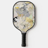 Neutrale Elegante Abstracte Collage Ontwerp Pickleball Paddle (Achterkant)