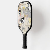 Neutrale Elegante Abstracte Collage Ontwerp Pickleball Paddle (Links)