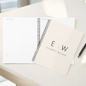 Neutrale Elegante Moderne Minimalistische Monogram Planner