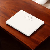 Neutrale Elegante Moderne Minimalistische Monogram Post-it® Notes
