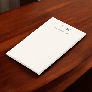 Neutrale Elegante Moderne Minimalistische Monogram Post-it® Notes