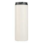 Neutrale Elegante Moderne Minimalistische Monogram Thermosbeker (Achterkant)