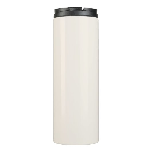 Neutrale Elegante Moderne Minimalistische Monogram Thermosbeker (Achterkant)
