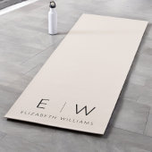 Neutrale Elegante Moderne Minimalistische Monogram Yogamat