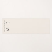 Neutrale Elegante Moderne Minimalistische Monogram Yogamat (Voorkant (horizontaal))