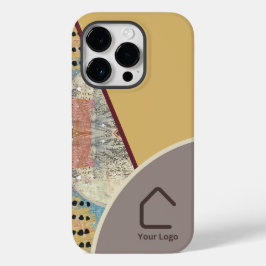 Neutrale elegantie met Abstracte accenten Logo Case-Mate iPhone 14 Pro Hoesje