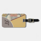 Neutrale elegantie met Abstracte accenten Tan Brow Bagagelabel (Voorkant horizontaal)