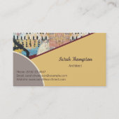 Neutrale elegantie met Abstracte QR-code voor onge Visitekaartje (Voorkant)