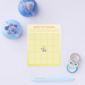 Neutrale Elephant Baby shower Baby Gift Bingo Game Flyer (Enkel)