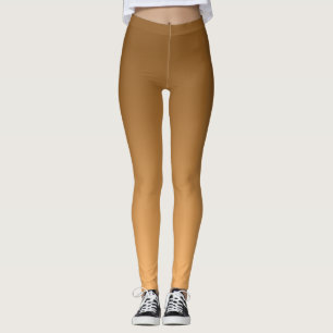 Neutrale en vlakke gradiënt Golden Leggings