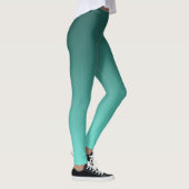 Neutrale en vlakke verloop Blauwgroen Leggings (Rechts)