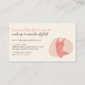 Neutrale esthetische vrouwelijke badmode visitekaartje (Achterkant)