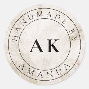 Neutrale Etsy / Handmade Shop Bedankt Sticker