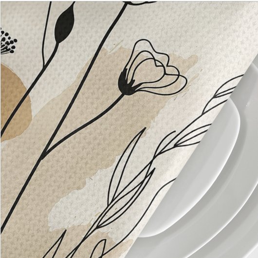 neutrale flora theedoek