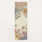 Neutrale Floral Yoga Mat (Voorkant)