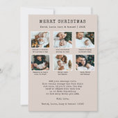 Neutrale foto-collage kerstkaart (Voorkant)