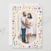 Neutrale foto Dank u - Hedgehog Baby shower Bedankkaart (Voorkant)