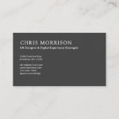 Neutrale foto Monogram Professioneel Modern Visitekaartje (Achterkant)