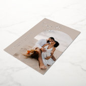 Neutrale Foto Save the Date Kaart with Folie (Gedraaid)