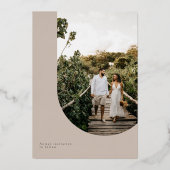 Neutrale Foto Save the Date Kaart with Folie (Achterkant)