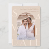 Neutrale foto Weddenschap Save The Date (Voorkant)