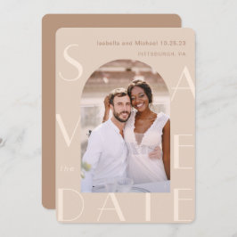 Neutrale foto Weddenschap Save The Date