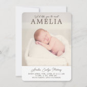 Neutrale fotocollage Baby aankondiging (Voorkant)