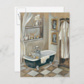 Neutrale Franse badkamer Briefkaart (Voorkant / Achterkant)