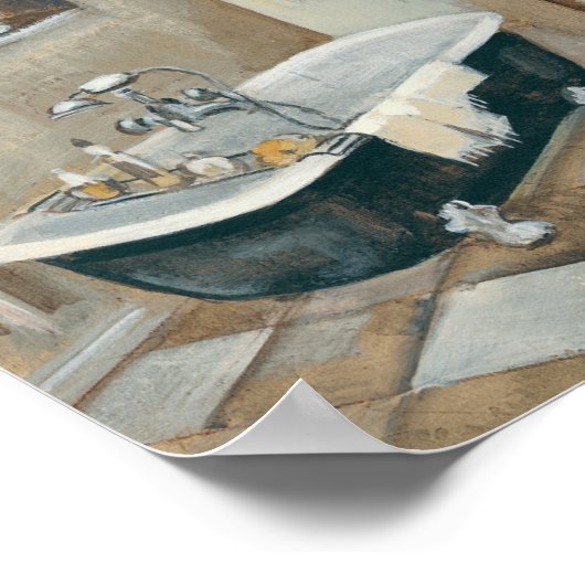 Neutrale Franse badkamer Poster (Hoek)