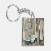 Neutrale Franse badkamer Sleutelhanger (Voorkant Links)