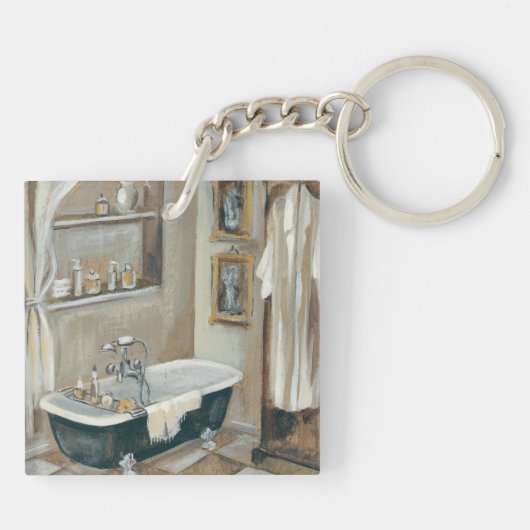 Neutrale Franse badkamer Sleutelhanger (Achterkant)