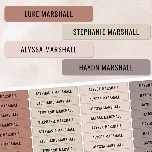 Neutrale gegoten Kinder waterdichte naam Labels